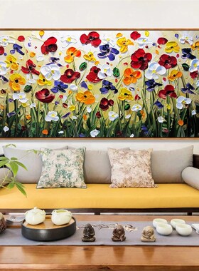 Nordic Art Abstract Flowers Oil Painting on  Wall Art Poster
