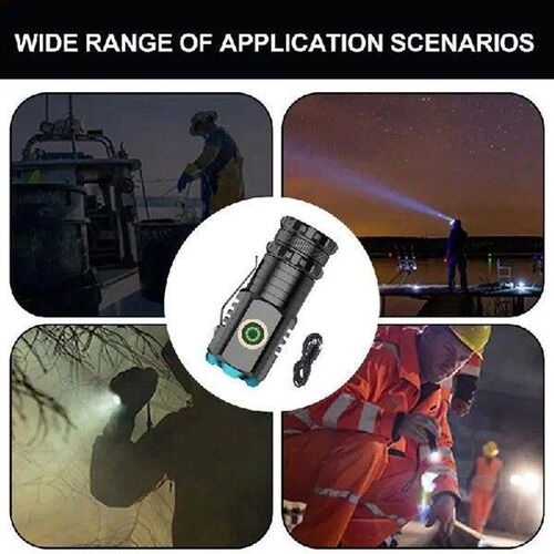 Three Eye Mini Flashlight 2000Lm Super Power Strong Light