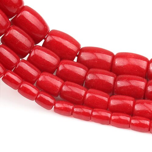 Natural Coral Beads Red Drum Shape Loose Spacer Stone Beads