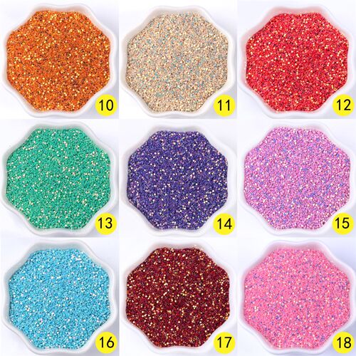 10g 1mm Round Sequins PVC Loose Sequins Crafts Confetti Pail