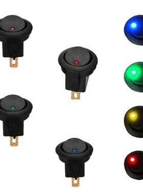 5pcs/set ON/OFF 12V Round Rocker Dot Boat Switch Waterproof
