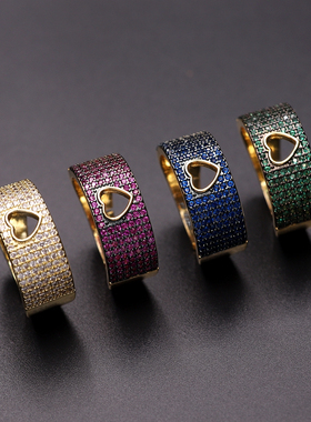 High Quality Fashion Unique Adjustable Ring Micro Paved Cubi