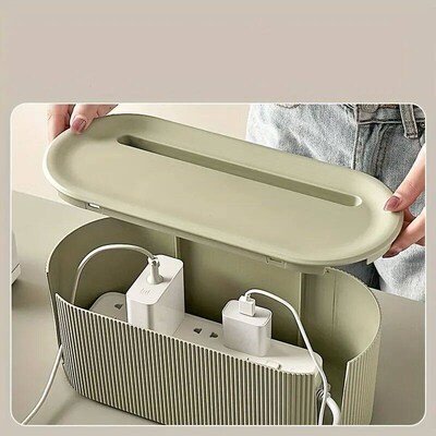 Cable Management Organizer Box for Power Strips and Cord for