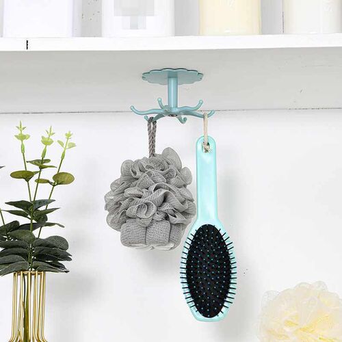 Kitchen Flower Rotary Hook Wall Mounted Kitchenware Storage