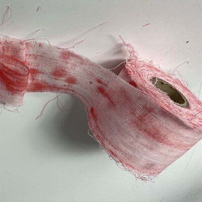 Halloween costume makeup Bloody bandages Scary decor haunted
