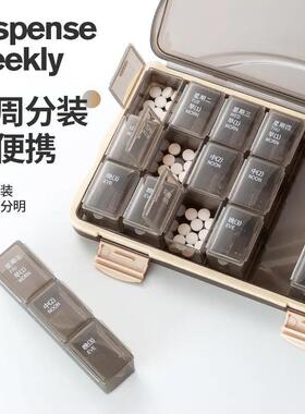 Packaging box: 7-day drug box for 7 days a week, PP plastic