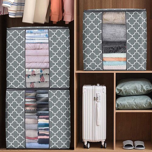 Foldable Storage Bag Quilt Pillow Blanket Organizer Moisture