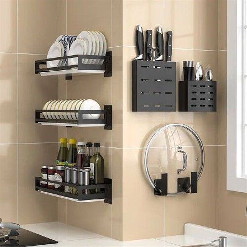 Kitchen Organizer Storage Wall-Mount Spice Racks Stainless