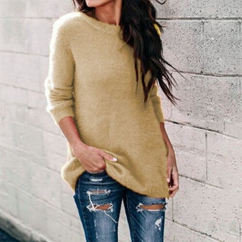 New Autumn Winter Sweater Women Solid Color Long Sleeve