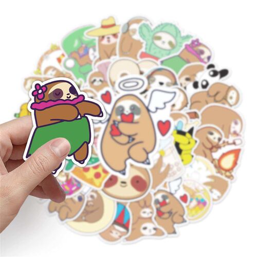 50 cartoon sloth graffiti personality cute animal DIY water