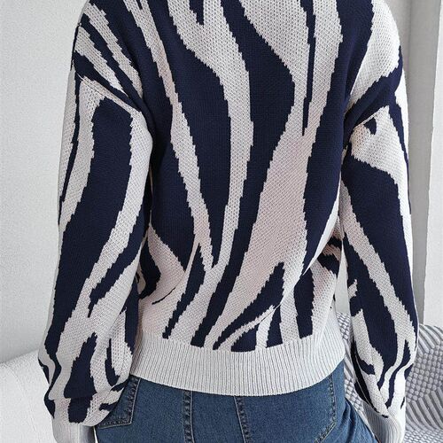 Womens Fall Autumn Winter Long-Sleeve V-Neck Sweater Color