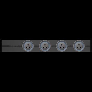 马来西亚英标轨道插座75cm明装 可移动国际多功能三插通用滑轨港式