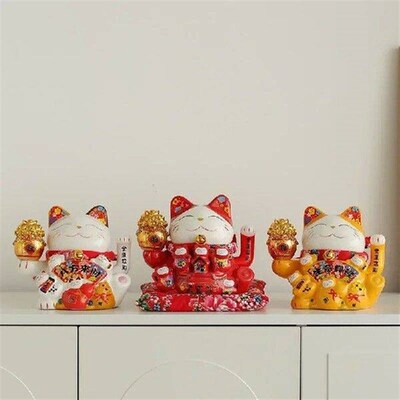 Wealthy cat electric shaking hand large ornaments store