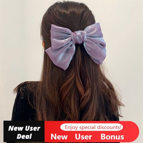 Chiffon Bow Hair Clip Retro tail Holder Hair Accessorie Big