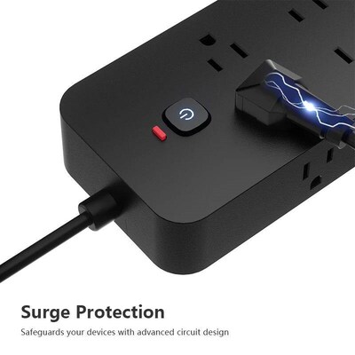 18-in-1 US Power Strip, Power Strip Surge Protector 13 AC Ou