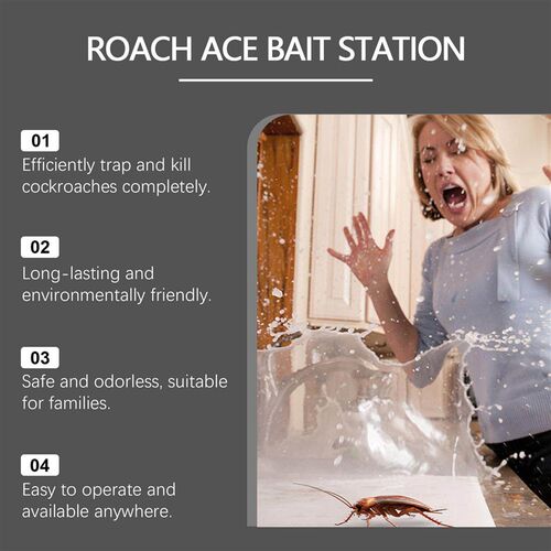 Jue Fish Cockroach Bait Station for Living Room, Kitchen, an