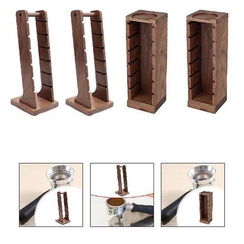 Coffee Powder Bowl Storage Rack Practical Wooden for Bar