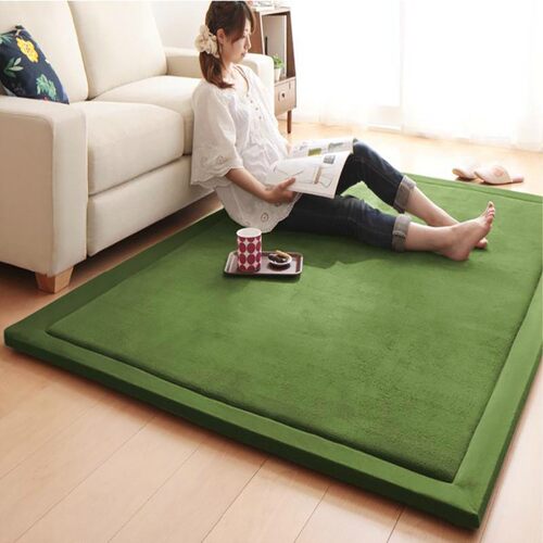 Rug home tatami living room floor carpet mat 纯色榻榻米地垫