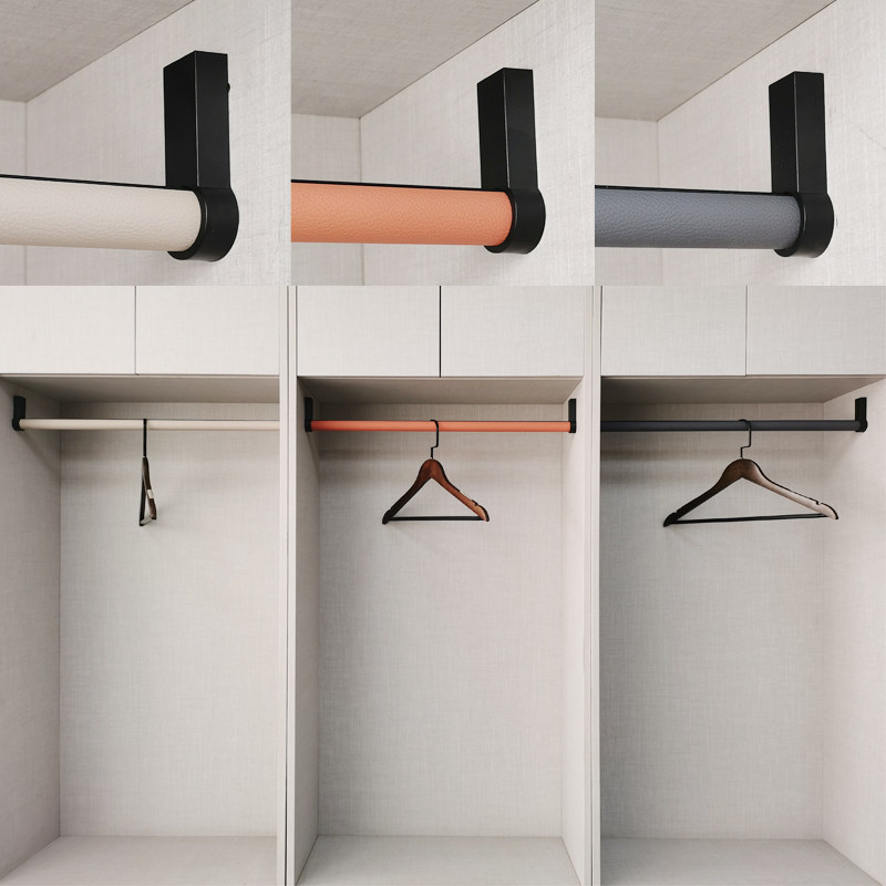 衣柜五金配件覆皮衣通衣托圆管皮衣杆法兰侧装吊装通用皮革挂衣杆,基础建材,衣杆,淘宝优惠券,粉丝福利购,淘宝优惠卷