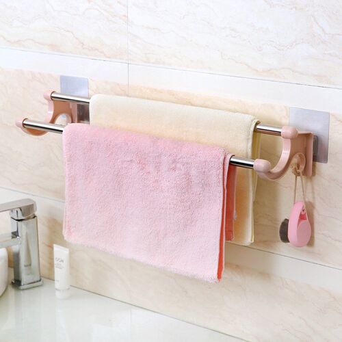 Bathroom towel rack towel bar no drilling stainless steel to
