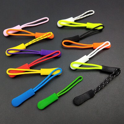 10pcs/lot Zipper Pull Rope End Fit Zippers Puller Zip Head R