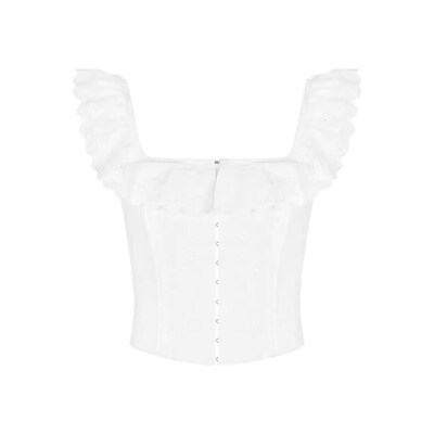 Hot Girls Pure Desire Style Womens Clothing Ruffled Square