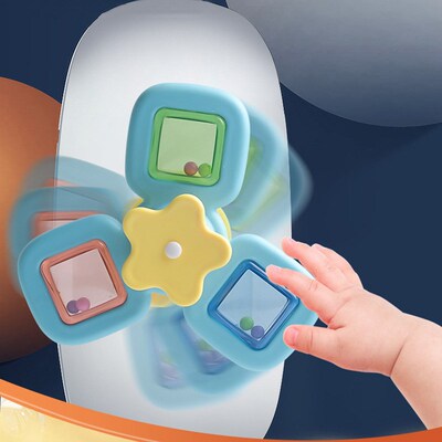 1PcsCartoon Fidget Suction Cup Spinner Toy For Baby Rotating