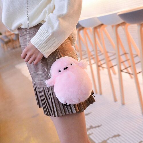 Cute Soft Plush Little Chicken Toy Wallet Children Shoulder