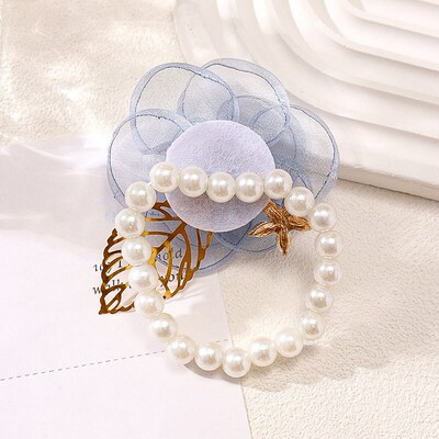 Bridesmaid Wrist Flowers Simulation Pearl Wrist Flower For