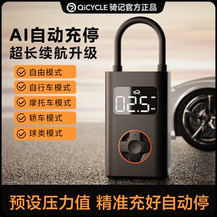 骑记充气泵车载充气泵电动打气筒胎压充气宝电动充气泵汽车充气泵