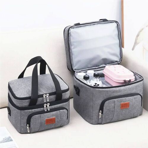 Multifunctional Double Layers Tote Cooler Lunch Bags for Wom