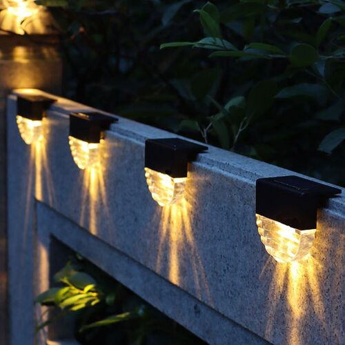 Solar Deck Lights Outdoor LED Garden Step Lighting