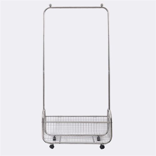 Movable Clothes Hanger Storage Rack Household Floor-standing