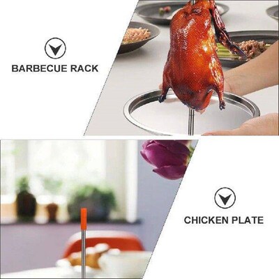 Chicken Rack Kebab Skewers Stainless Steel Barbecue Grill