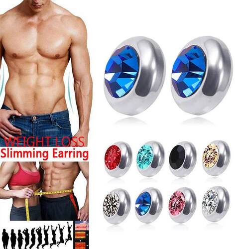 1Pair Magnetic Slimming Magnet Earring for Women Men Weight