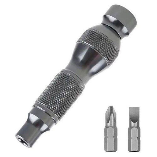 Aluminum Alloy 6.35mm Bits Holder Magnetic Ergonomic Mini
