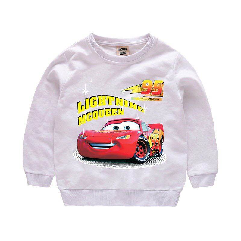 Cars Sweatshirt Cotton Boy Sweatshirt Child Lightning McQuee