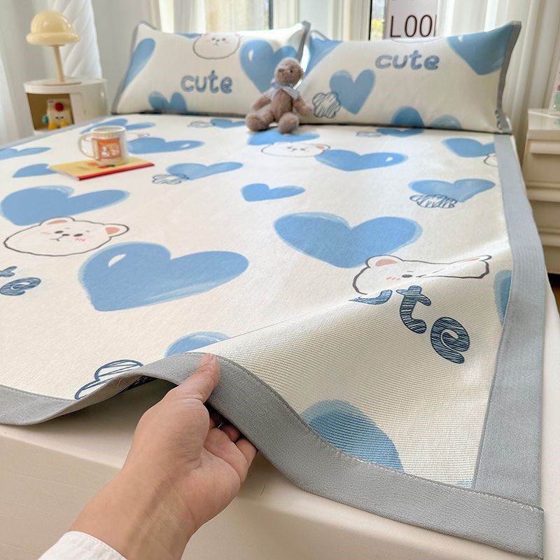 佳居生活冰丝藤席三件凉席冰丝席可折叠水洗学生宿舍夏季单人,床上用品,冰丝席,淘宝优惠券,粉丝福利购,淘宝优惠卷