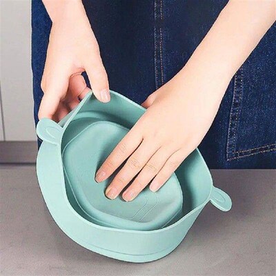 Silicone Microwave Popcorn Bowl With Lid Foldable Popcorn