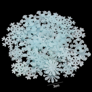 50Pcs Luminous Snowflake Wall Stickers Glow In The Dark Deca