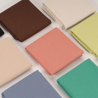 Washed cotton and linen fabric clothing fabric diy plain