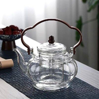 900ML Steaming and Boiling Dual-purpose Glass Teapot With