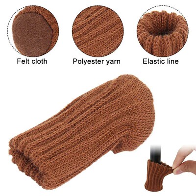 24Pcs Knitting Chair Leg ver Elastic Table Foot Socks Non-Sl