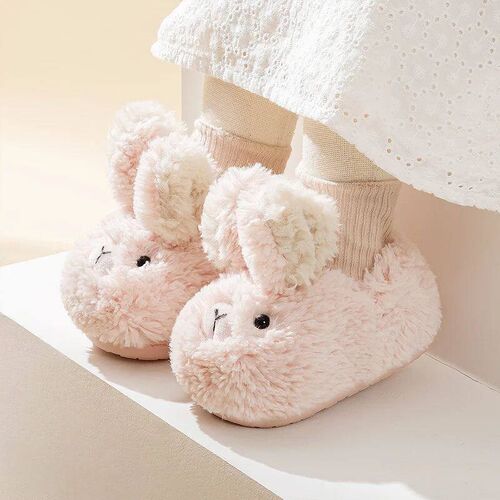 cotton shoes kids cute warm winter girls shoes hairy indoor