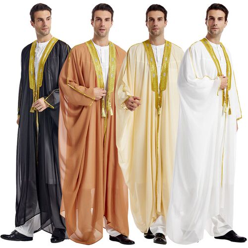 Factory In Stock Mens Robe, Th834, Arab Male Embroidered Lo