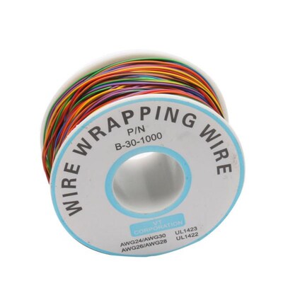 One Roll 8 Colors 30AWG Wire Wrapping Wire, Tinned Copper So