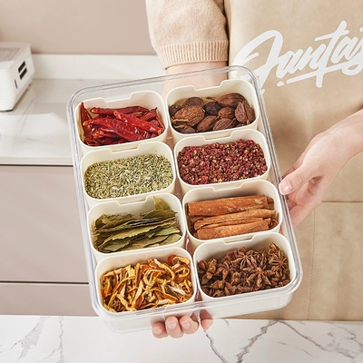 Spice storage box Food grade kitchen divider keeps fresh