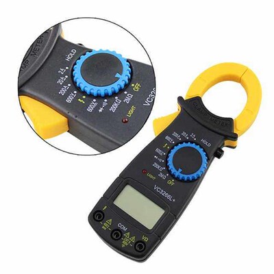 LCD Digital Clamp Multimeter AC DC Volt Voltage Amp Ohm Elec