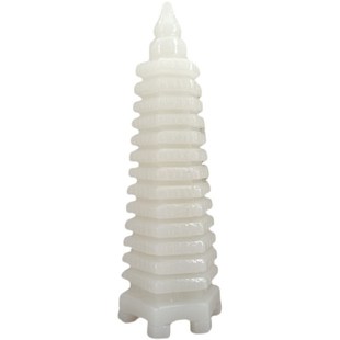 天然玉石文昌塔九层十三层装饰品摆件客厅玄关办公室书桌石材摆设