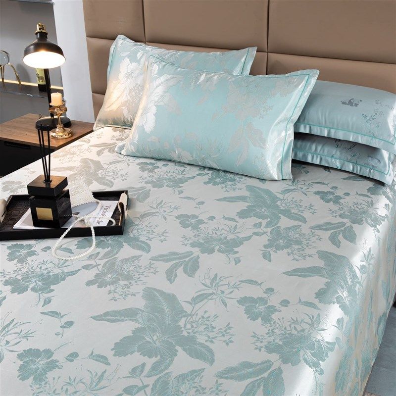 出口单!冰丝席三件!202夏季新款可机洗可水洗提花空调软凉席,床上用品,冰丝席,淘宝优惠券,粉丝福利购,淘宝优惠卷